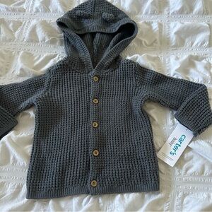 Carter's Baby Gray Knit Hoodie Size 12 months